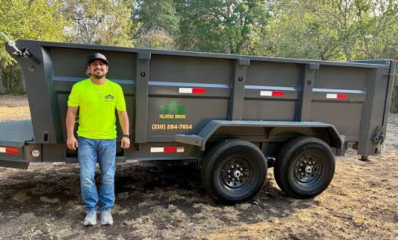 Alamo Bros junk removal trailer