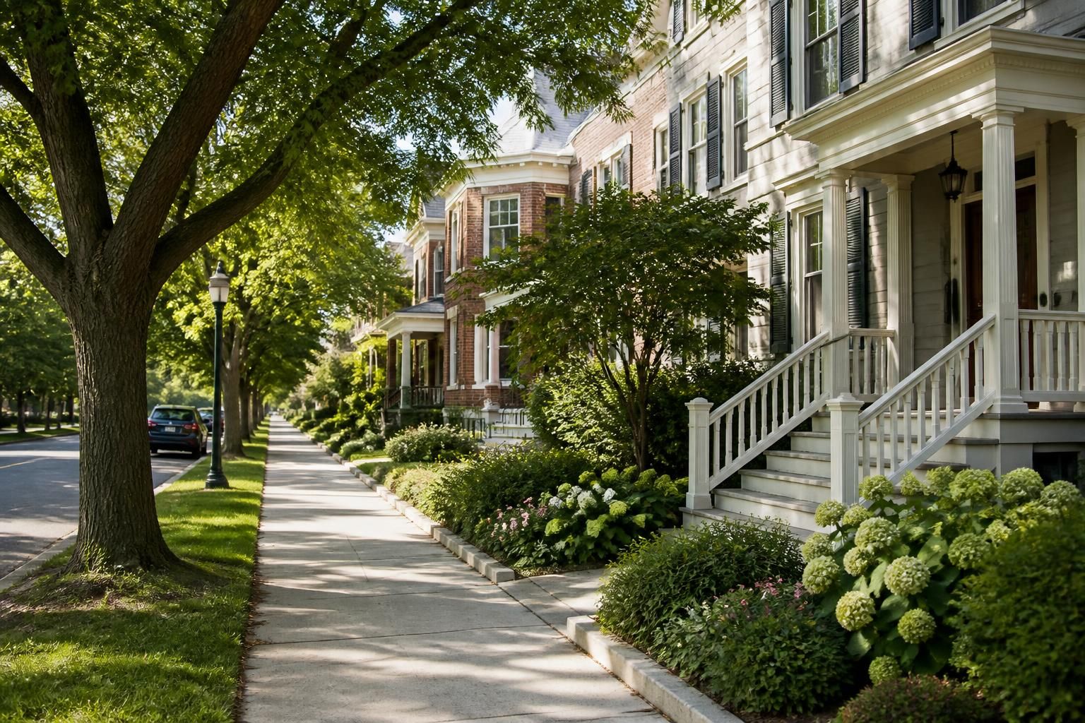 Classic residential avenue in Alamo Heights