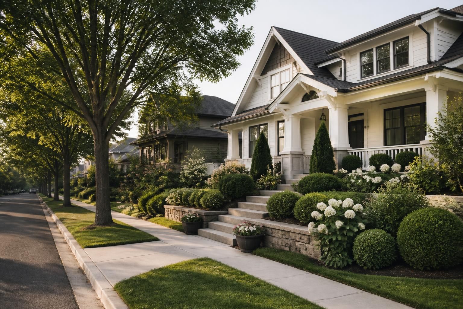Upscale residential street in Castle Hills