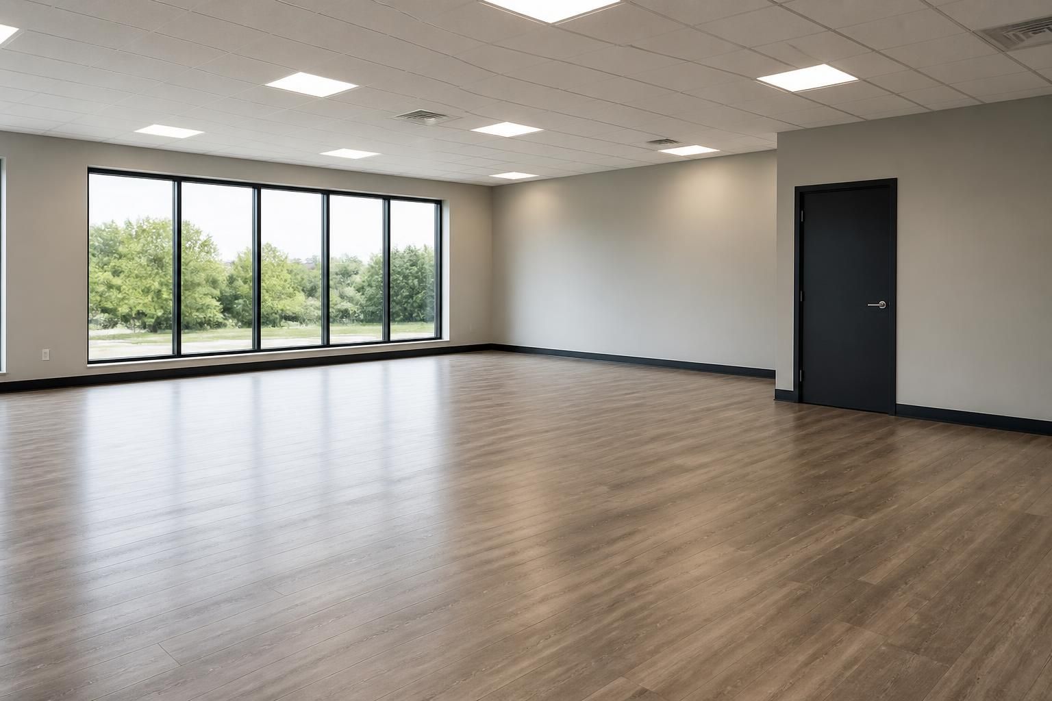 Empty commercial interior after a cleanout