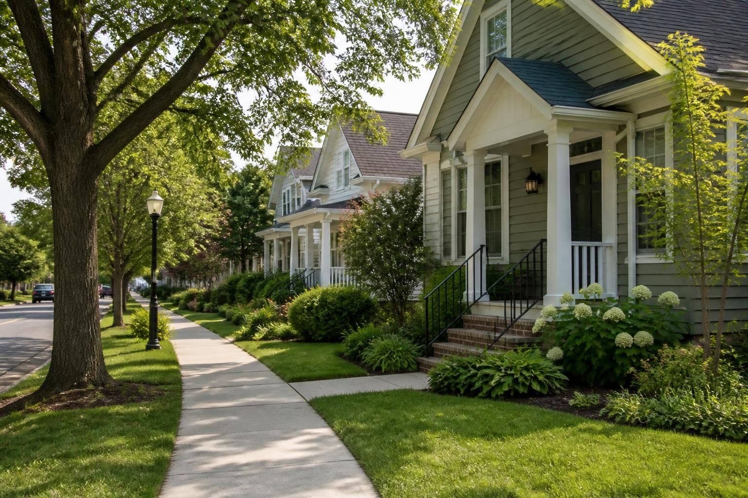 Tree-lined neighborhood street in Leon Valley