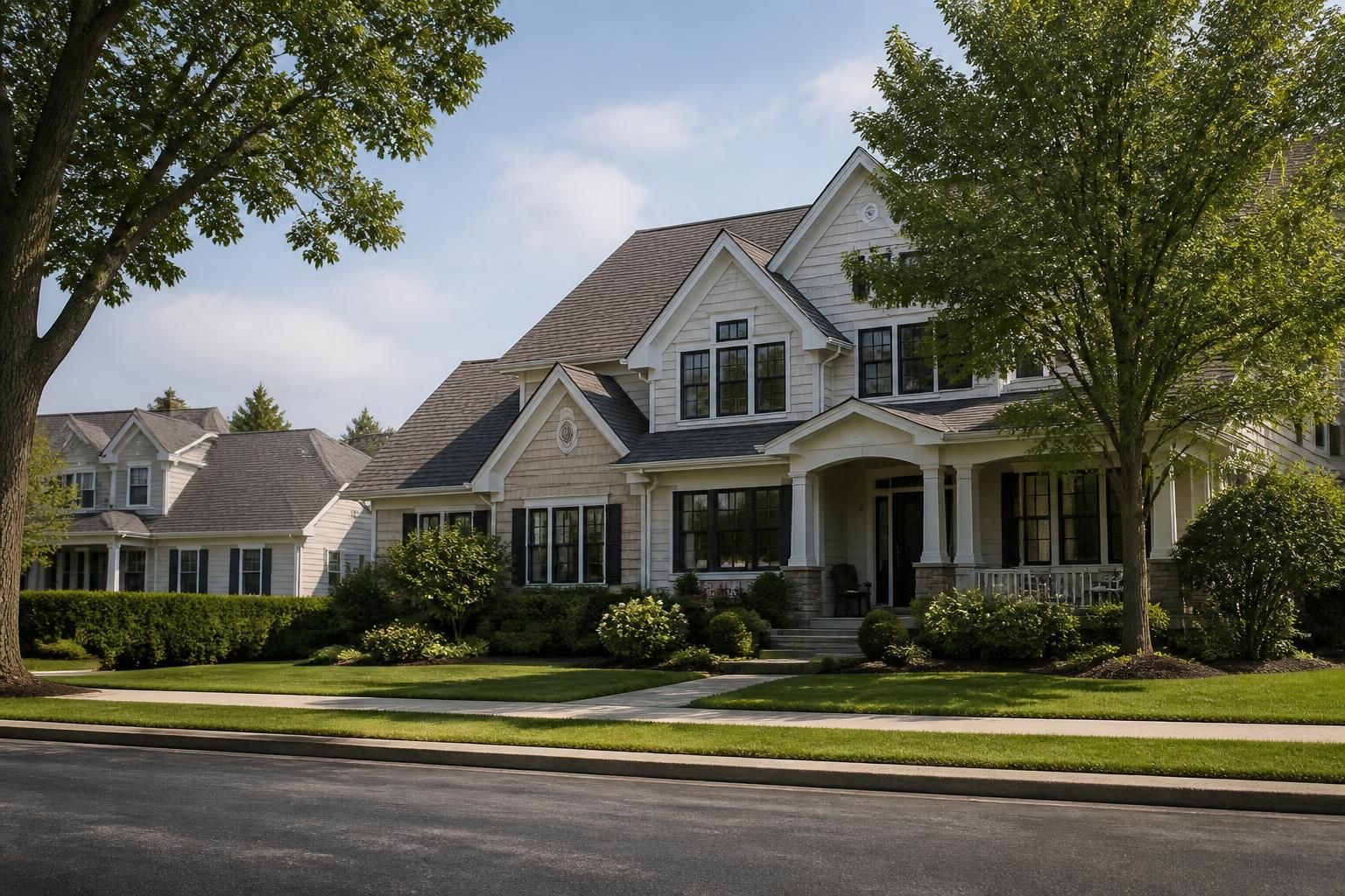 Refined suburban street scene in Shavano Park