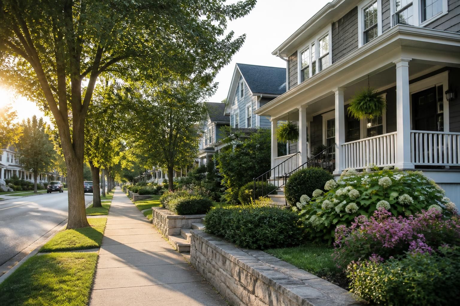 Tidy neighborhood street in Universal City